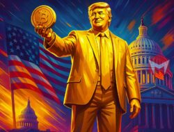 Patung Trump Pegang Bitcoin di Depan US Capitol Bikin Heboh, Netizen: Ini Baru Karya Seni!